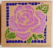 Rose Mosaic Rubber Stampede Rubber Stamp