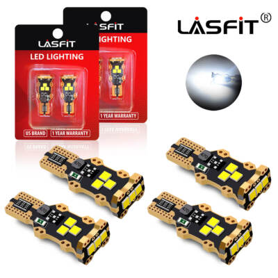 4X LASFIT Canbus 912 921 T15 W16W White LED Bulb For Car Backup Reverse Light