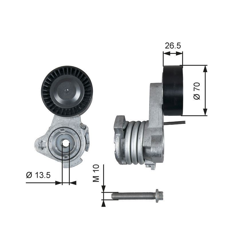 GATES T39112 Belt Tensioner, V-ribbed belt for BMW,BMW (BRILLIANCE) - Image 27