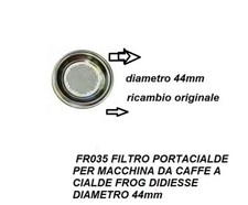 FR035 FILTRO PORTACIALDE  DA 44mm ORIGINALE PER MACCHINA  A CIALDE FROG DIDIESSE