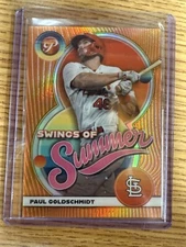 Rare 2023 Pristine Orange Paul Goldschmidt Swings of Summer #’d /25 Cardinals $
