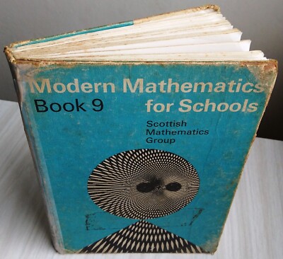 Moderne Mathematik für Schulen Buch 9 gebunden 1969 Vintage schottisches Mathematiklehrbuch