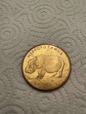 Adventure Aquarium Vintage Collectible Hippo Coin 冒险水族馆复古收藏河马硬币