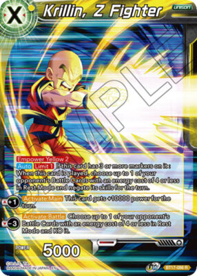 Light Play DBS:M Krillin, Z Fighter - BT17-086 - R - Foil Ultimate Squad (BT17) 