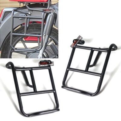 SIDE SADDLE BAG SUPPORT CARRY RACK BLACK FIT FOT HONDA C125 SUPER CUB 2018-2025