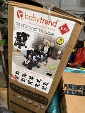 Baby Trend Sit N' Stand Double Tandem Stroller Desert Blue Black Folding Canopy