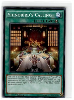 Yu-Gi-Oh! Shinobird's Calling 1st Edition RATE-EN060 Moderately Played Common