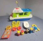 Complete!! Fisher Price Vintage Happy House Boat  #985