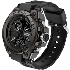 Tactical Army Wristwatch Waterproof Digital Sports for Men's LED Stopwatch/Gift.