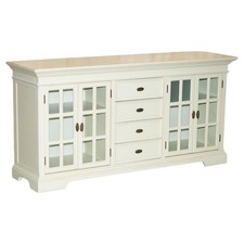 LOVELY DECORATIVE CREAM FRENCH COUNTRY DISPLAY CABINET CUPBOARD SIDEBOARD