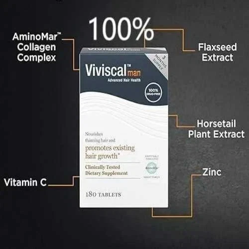 Viviscal Men's Hair Growth Supplements 180 Tablets - 3 Month Supply Exp  - Image 4 of 4