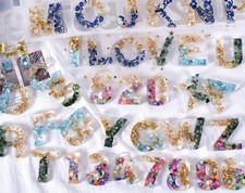 Alphabet Initial Letter Keychain Resin Cute Keychains with Letter/Number