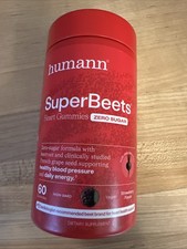 Heart Gummies 60 Count Humann SuperBeets Zero Sugar Gummy Energy Support Grape