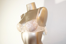 Aubade Paris Sample M&eacute;lodie d'&Eacute;t&eacute; Pink Nude Floral Lingerie Set 34B S