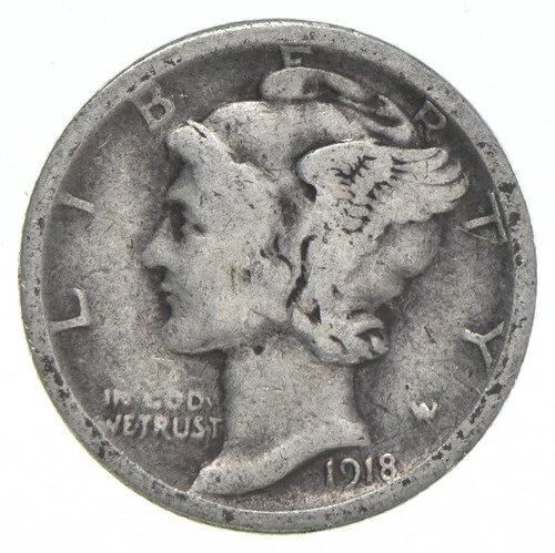 Photo of a 1918-S Mercury Dime from an eBay listing that sold on Jul 22, 2026