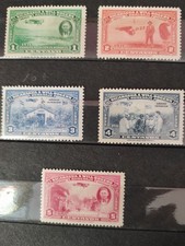 1939 Nicaragua. 5 timbres Will Roger n° 207/211 Poste aérienne N.avec charnières