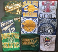 Lot of 10 Vintage Sports Teams College  Pro T-shirts Mostly USA Single Stitch