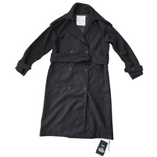 Khujo Trenchcoat Damen LUMINA Gr M Schwarz Mantel Mit Taillengürtel NEU