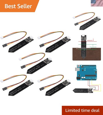 #ad 5PCS Capacitive Analog Soil Moisture Sensor Module 3.3 5.5V Corrosion Resista... $21.81