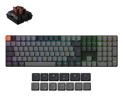 Keychron K5 Version 2 Tastatur Universal USB + Bluetooth QZERTY UK Englisch Schwarz