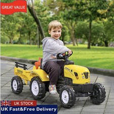 Pedal Go Kart Ride on Tractor with Shovel & Rake Four Wheels Child Toy