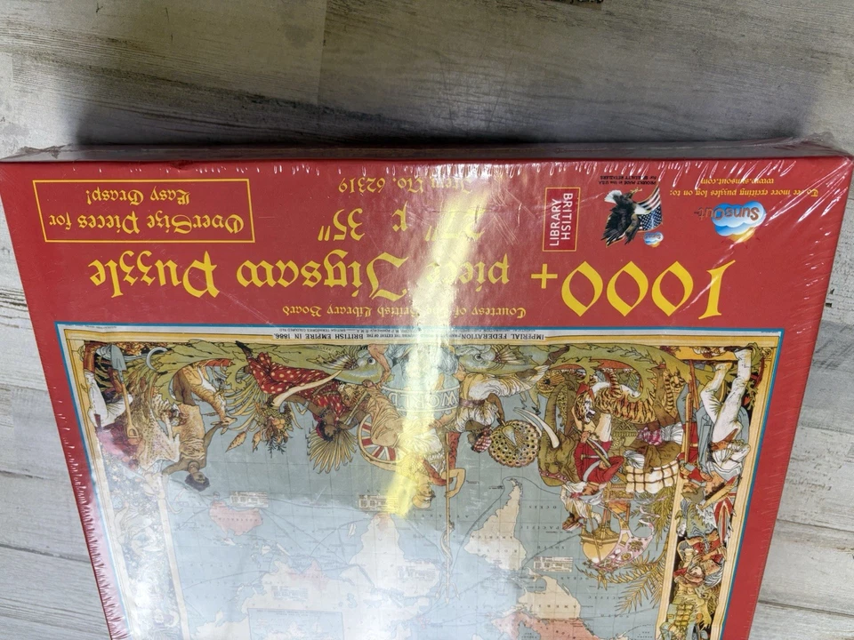Sunsout Old World Map 1000+pc Jigsaw Puzzle by Antique Maps NEW IN BOX - Image 4 of 4