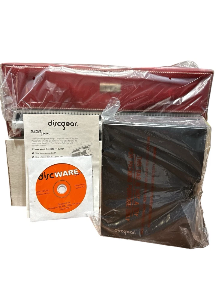 Nuevo Estuche Rígido Sellado Selector de Engranajes de Disco 120HD ROJO Imitación Cuero Almacenamiento Foto 2 de 4