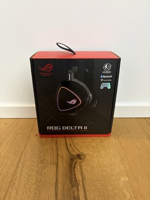 ASUS ROG Delta II Gaming Headset, Kabellos Bluetooth, 3,5-MM-ANSCHLUSS
