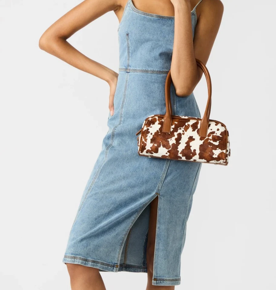 Vestido midi de mezclilla Steve Madden Giselle precio de venta sugerido por el fabricante 89 USD talla 4 # 12A 2273 nuevo Foto 3 de 4