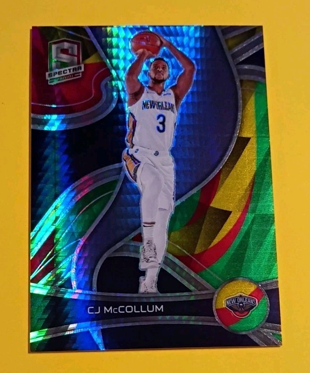 2021-22 Panini Spectra Asia Red & Yellow Prizm /75 CJ McCollum #53