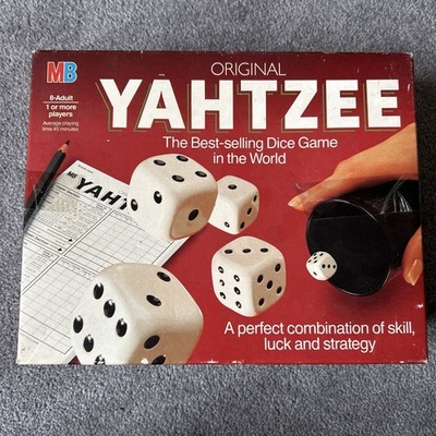 Vintage 1982 MB Yahtzee Original Würfelspiel