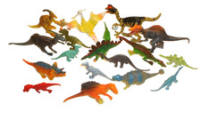 Lot of 19 Miniature Plastic Dinosaurs Various Brands  Sizes
