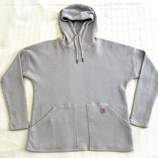 Carhartt Waffle Knit Relaxed Fit Thermal Women s Size Large Hoodie Workwear READ