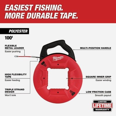 Milwaukee 100 Ft. Polyester Fish Tape