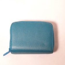 Buxton Genuine Leather Accordion Teal Wallet