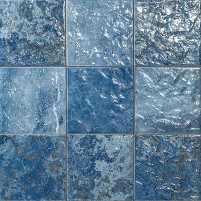 Adelaide Azul 6 In. X 6 In. Glossy Porcelain Wall Tile-Pool Look, 5.28 Sq. Ft./C