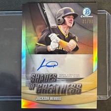 Jackson Merrill 2022 Bowman Chrome  Shades of Greatness auto 31/99