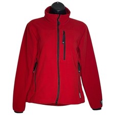 Haglofs Fleece Jacket Womens S Red Gore Windstopper Full Zip High Neck Gorpcore