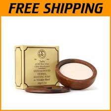 Shaving Soap in Wooden Bowl