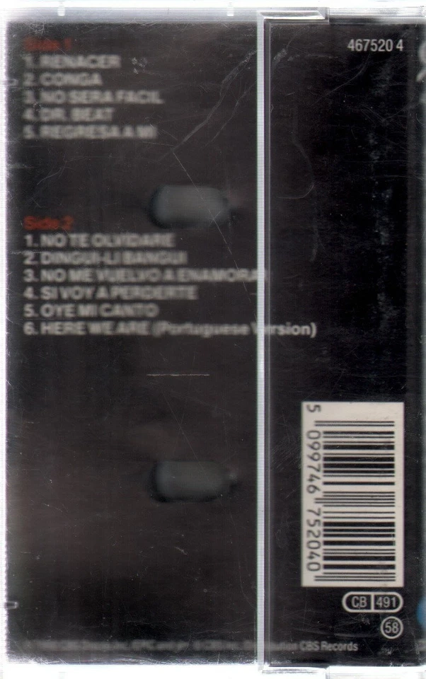 Gloria Estefan Exitos de Gloria Estefan cassette Europe Epic 1990 cassette - Image 2 of 2