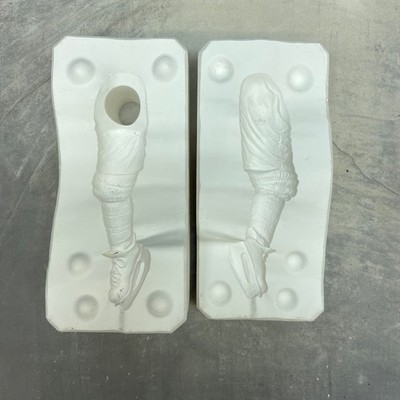 Vintage Vitrex V-533 Ceramic Slip Casting Mold Hockey Player Leg 1985