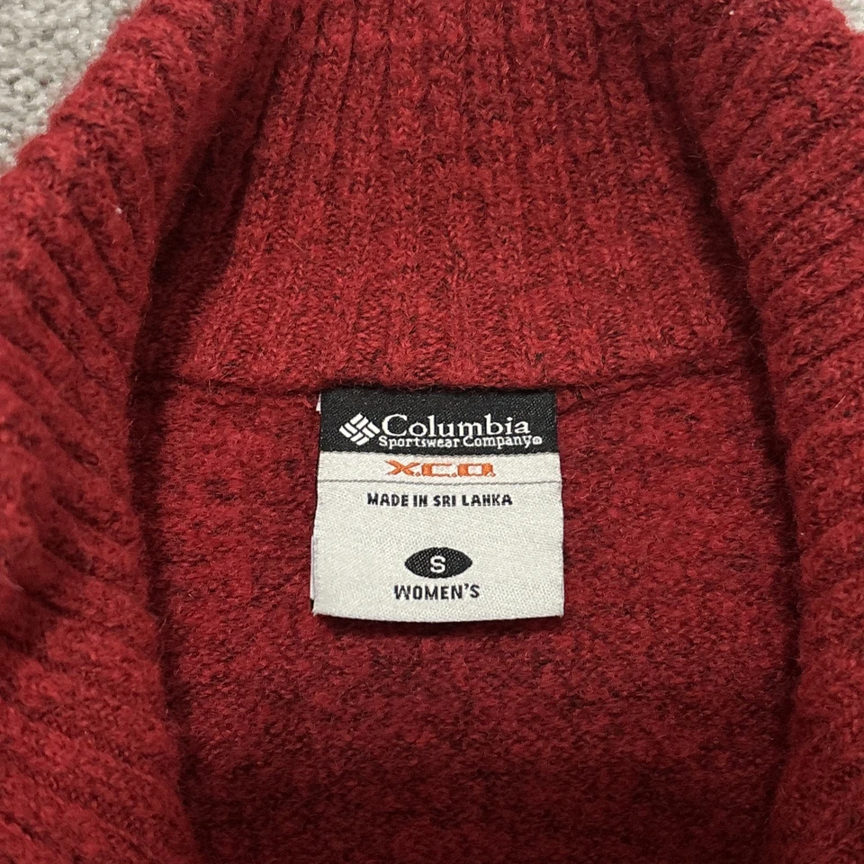 Columbia XCO Mujer Talla Pequeña Mezcla de Lana Fair Isle Cremallera Suéter Chaqueta Gorpcore Foto 2 de 4