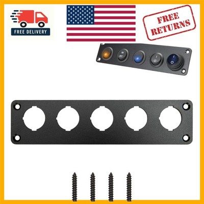 Durable 5 Way Rocker Switch Panel - Aluminum Waterproof Design for Vehicles