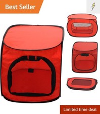 Folding Pop Up Dog Crate - 30.5"L x 20"W Portable Sanctuary for All Breeds