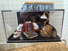 Germany Dollhouse Miniatures Reutter Porcelain Antique Reading Set