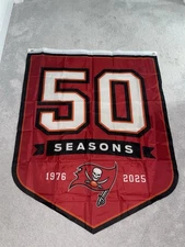 Limited Edition Tampa Bay Buccaneers 50th Season Flag Krewe Member Limited Nice