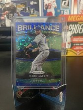 2020 Panini Prizm Brilliance Jacob deGrom #B-1 Quick Pitch Blue Donut Circle /1…