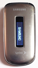 Samsung SPH-M240 - Silver and Black  Sprint  Very Rare Cellular Flip Phone