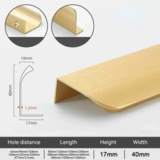 Simple Hidden Cabinet Handles Kitchen Cupboard Door Pulls Elegance Long Handles