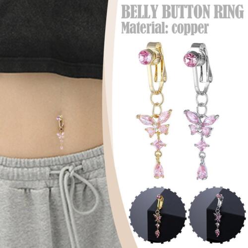 Belly Button Rings Clip on Non-Piercing Fake Septum Nose D4P7